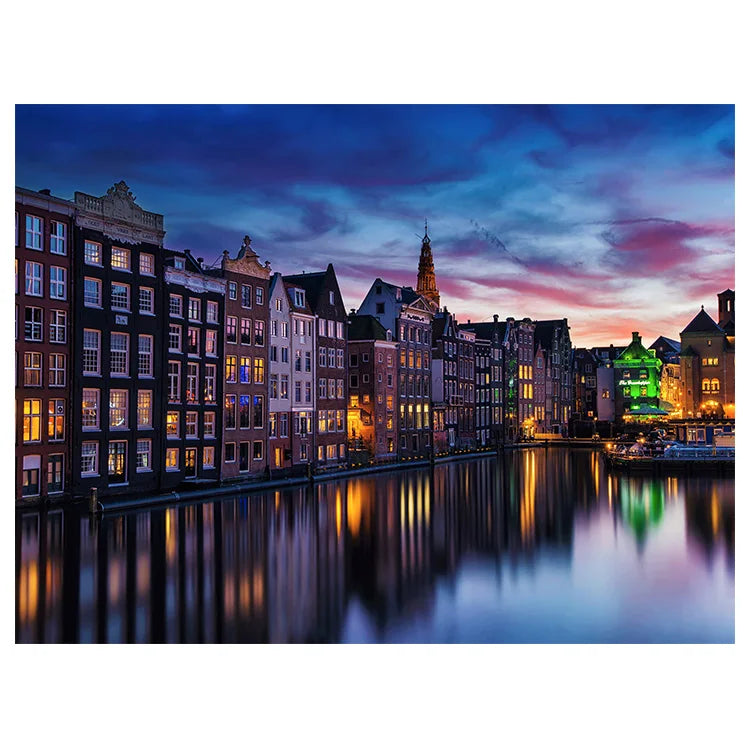 Ever Moment Diamond Painting Nature Building Scenic Landscapes Wall Art Decoration Gift Embroidery Mosaic Handicraft Kits 5L539