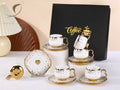 2026 New Arrived QIAN HU Nordic Style Ceramic Tea Cup Set Customized Pastoral Flowers Traditional Art for Hotels' Afternoon Tea
