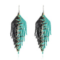 Bohemian Multicolor Tassel Fringe Acrylic Beaded Glass Beads Earrings Women's Jewelry Miyuki Earring for Weddings Parties Gift