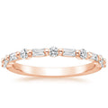 Gold Jewelry Half Eternity Band Simple Design Luxury 10K Rose Gold Harper Moissanite Diamond Ring Jewelry Women