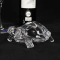 Modern EU Hand Blown Carved Etched Sea Animal Crystal Glass Tortoise Figurine Decoration Multiple Sizes