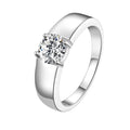 Fine Jewelry Jewelry Hot Sale 1ct VVS D Color Moissanite Solitaire Rings S925 Silver Ring for Men