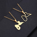 Manufacturer Guadeloupe Map Chain Necklaces Stainless Steel Silver 18K Gold Plated Zircon Stone Pendant Necklace Guadeloupe Flag