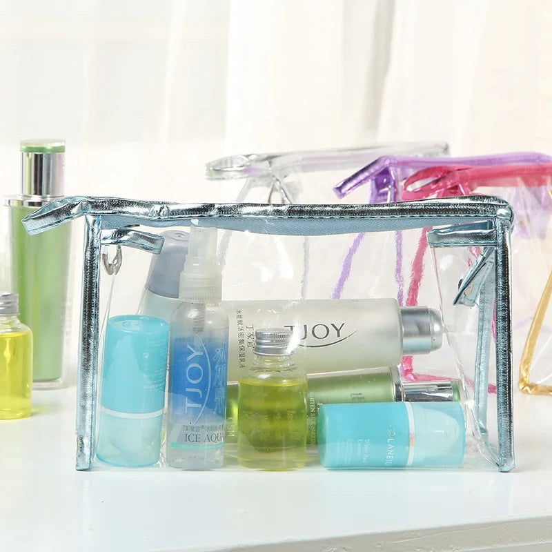 Custom Transparent Waterproof Cosmetic Bag PVC Clear Makeup Pouch