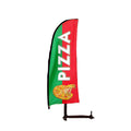 Custom Featherless Pizza Banner Flags for Commercial Advertising Beach Flags Banners