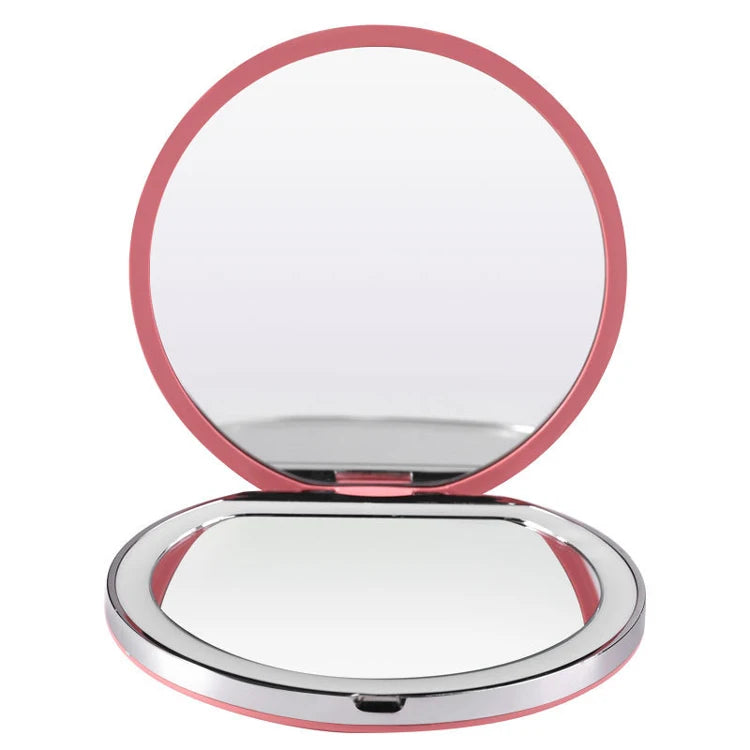 Led Compact Mirror Cheap Pocket Beauty Mirror Folded Magnifying Makeup Mirror