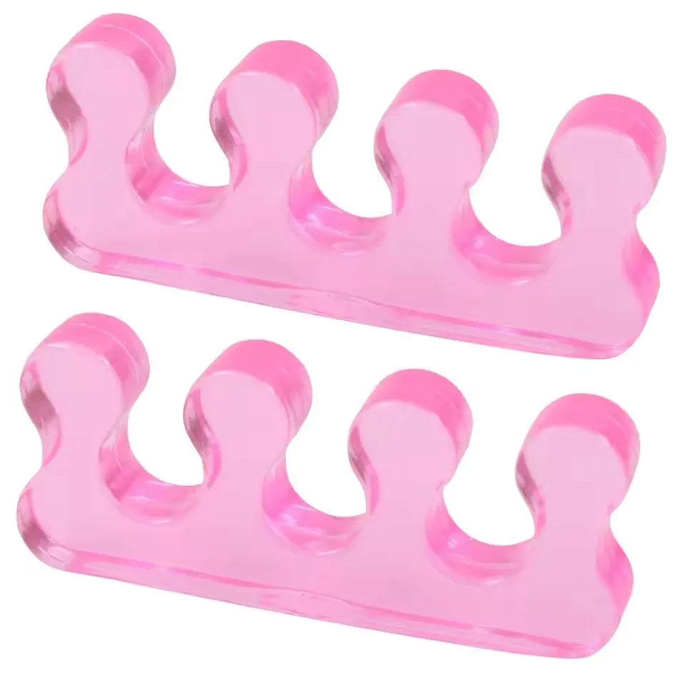 Soft Silicone Finger Toe Separator Soft-Silicon 4 Colors Flexible Finger Toe Spacers for Nail Polish Pedicure Tools