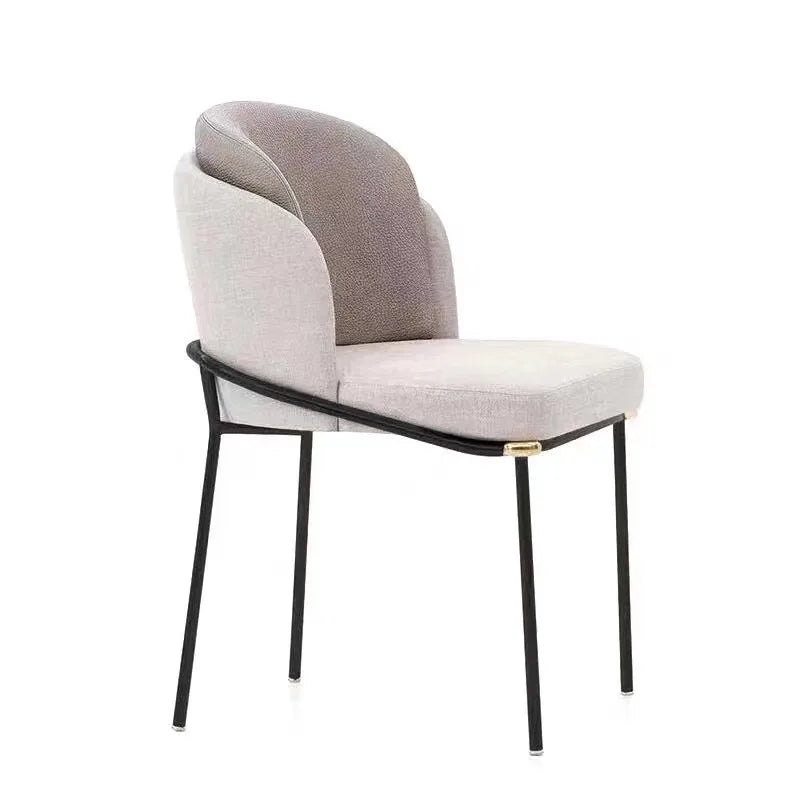 Modern Popular Fabric Backrest Chair Postmodernism Furniture Comfortable and Beautiful Gray Living Room Dining Lounge Chair