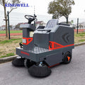 KW-1200 Ride on Electric Sweeper Vacuum Cleaner Sweeping Machine Battery Road Sweeper Street Sweeper Machine
