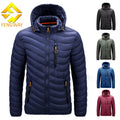 OEM ODM Men's Waterproof and Breathable Windbreaker Puffer Jacket Hooded Coat with Warm Zipper and Bubble Hood Plus Size M-6XL