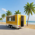 Highly Towing Stainless Steel Trailer De Food Trucks Small Ice Cream Truck with Water System
