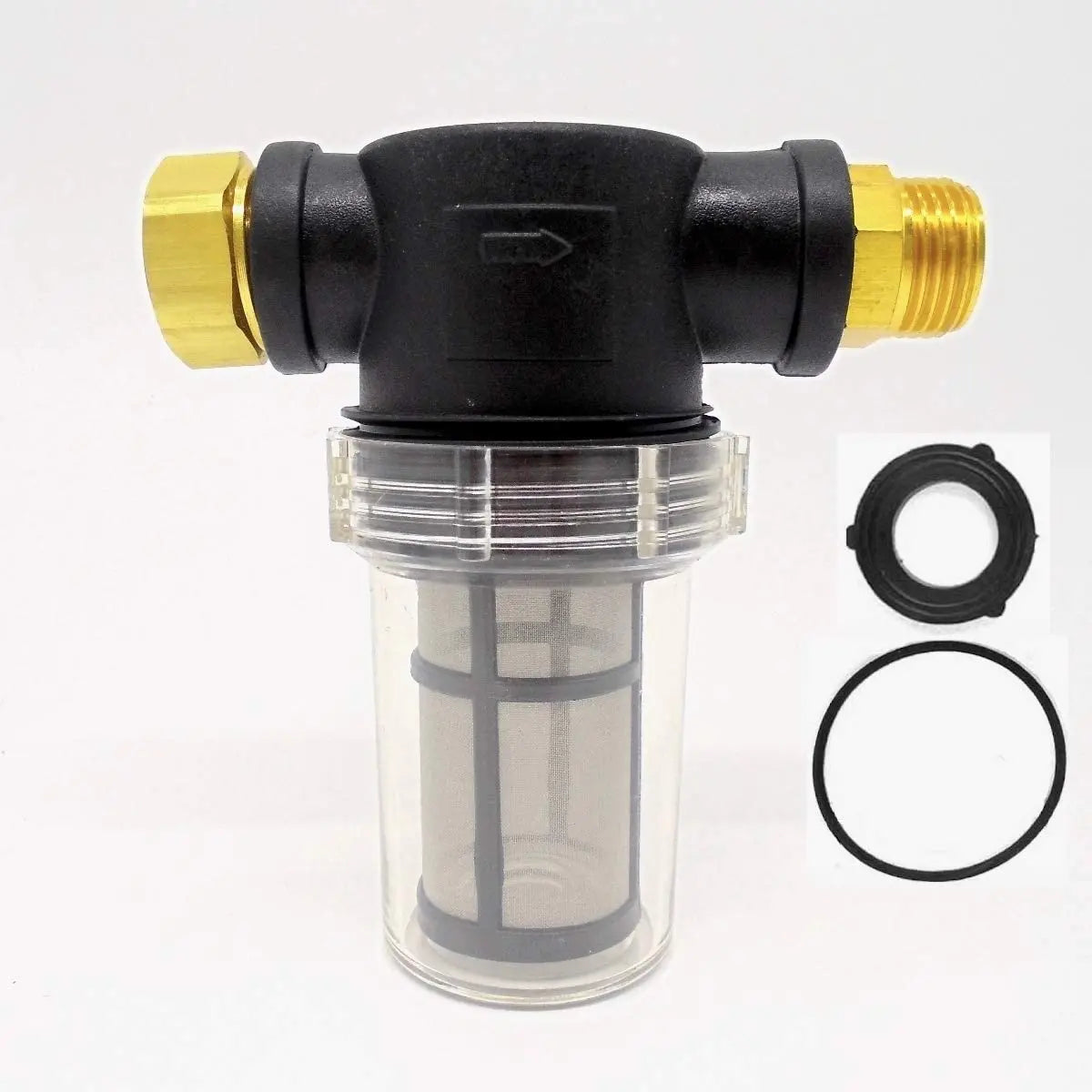 Sediment Filter Attachment Garden Hose Pressure Washer Outdoor Gardening Inlet Water (100 Mesh Screen)