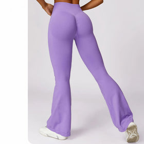 Customized Log Wide Leg Tight Seamless Gala Pants Hip Lifting Abdominal Tightening High Waist Fitness Library