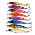 Hengjia 85MM 7.2G Hard Lure Minnow Fishing Tackle Plastic Metal Japanese Fishing Hooks for River Lake Stream Use Printed