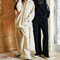 Custom Plus Size Hooded Heavyweight Men's Tracksuit Set Loose Fit Pants Hoodies-American Street Gemstone Casual Hip Hop Style