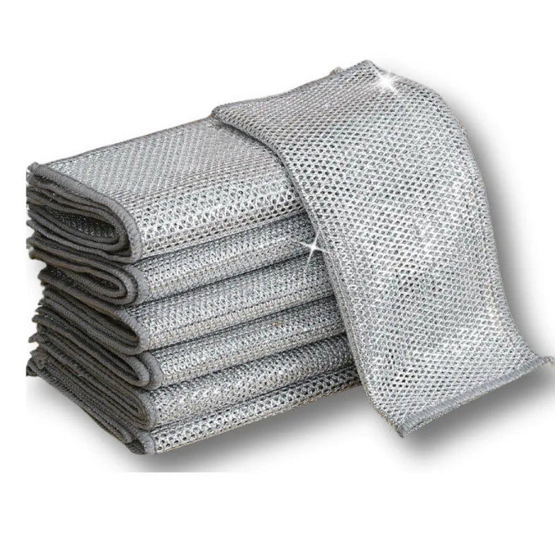 Oil Free Silver Microfiber 350gsm Square Dishcloth Double Layer Non Scratch Eco-Friendly 20x20cm 100pcs for Vehicle Glass