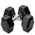 Factory Direct Sale SQ Brand Cast Iron Hex Dumbbell Set Rubber Coated Black Storage Rack 1kg-50kg Custom Dumbbell for Commercial