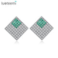 LUOTEEMI Designer Earing Jewelry Woman Fashion Geometric Trendy Charm Lady Luxury Big Statement Earrings