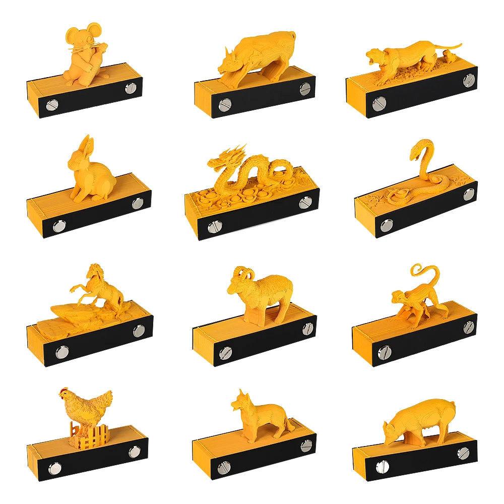 Chinese Zodiac Cute Animal Dragon Custom 3D Memo Pad Kawaii Sticky Note Notepad School Stationery Christmas New Year Gift