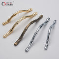 Oukali Modern Simple K Gold CP MAB Bronze 96mm 128mm Bamboo Handle Cabinet Door Drawer Handle Zinc Alloy Simple Modern Handle
