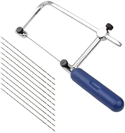 ASB Jewelers Saw Frame Set 12 Blades Adjustable Wax Cutting Saw Kit Steel Plastic Drywall Jewelry Making Tool
