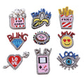 Cartoon Rhinestone Millet Embroidery Beads Women's Pin Brooches Diy Jewelry Accessories With Rhinestone Badge Clip Brooch