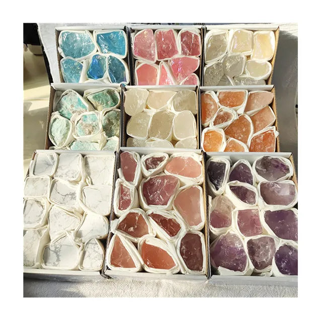 Wholesale Natural Rough Stone Mineral Specimens Set Various Materials Crystal Raw Ore Healing Box for Home Decor