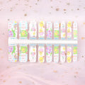 New Design Colorful French Japanese Art Design Summer Butterfly Bunny Cute Custom Made Cartoon Animal Nail Stickers Waterproof