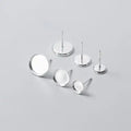 925 Sterling Silver Cabochon Earring Base Stud Earring Component Silver Color 871775