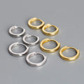 New Classic Simple Design 925 Sterling Silver Cute Hoop Huggie Earrings for Women