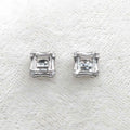 Sterling Silver 5mm/6mm Semi Mount Stud Earrings Empty Frame Support Blank Setting S925 Base Without Center Stone DIY for Inlay