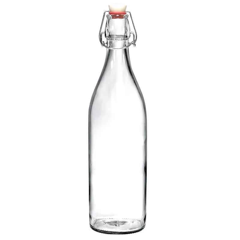 Factory Wholesale 250ml Reusable Easy Cap Glass Bottles with Ceramic Swing Top Stopper for Sauce / Vinegar / Oil / Milk / Liquid