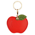 Wholesale Fruit Leather Keychain Holder Case Cute Protective Air Tag Cover with Keychain Ring for Wallet Keys