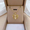 No Fade 18K Gold Plated Stainless Steel Chain Necklace Hollow Heart Charm Necklace for Women Collar De Acero Inoxidable