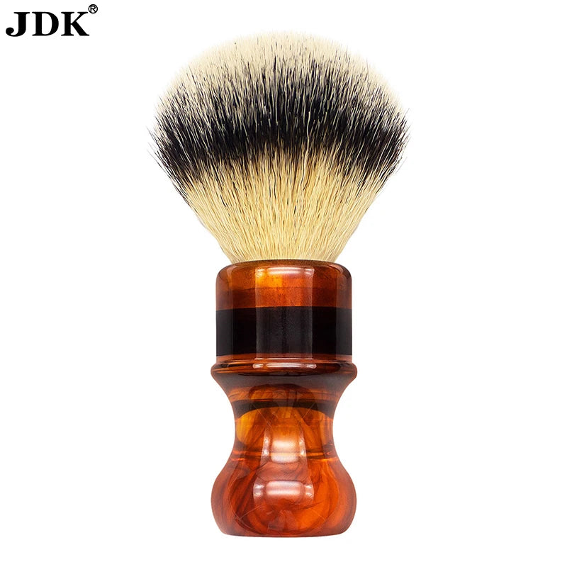 JDK Men's Soft Bristle Shaving Brush Beard Brush with Ergonomic Resin Handle for Home & Salon Use