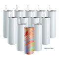Wholesale 304 Stainless Steel Double Wall Vacuum Insulated 20oz Leak-Proof BPA Free Blank Skinny DIY Flat Edge Sublimation