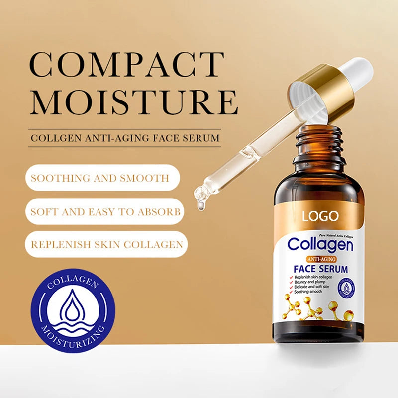 Private Label OEM Vegan Serum Face Care Anti-Wrinkle Hydrating Moisturizing Collagen Essence Original Liquid