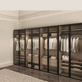 Modern Furniture Customized OSB Plywood Board  PVC Latest Designs Sliding Wooden Wardrobe Closet for Bedroom