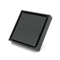 Popular and Fashional Quickly Drainage Matte Black Color square Conceal Invisible 4 Inch Brass Floor Drain