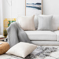 Innermor Modern Woven Striped Hotel Use Polyester Linen Cotton Cushion Cover Custom Home Decorative