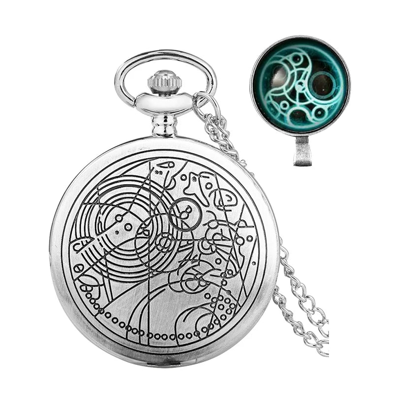 BOSHIYA Modern Pocket Watch Roman Numerals Scale Quartz Movement Alloy Case 47mm Dial with Chain Gift MegaBDM