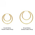 GP Double Endless Hoop Earrings 1/20 14K Gold Filled for Permanent Jewelry Earrings Wholesale