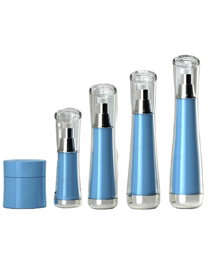 BORUI Luxury Acrylic PET Jar Bottle Pump Sprayer Custom Color Logo Cosmetic Packaging for Skin Care Serum Lotion Shampoo Blush