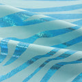 Factory Faux Leather Appearance Sky Blue Metallic Foil 25 Spandex 75 Nylon 4-way Stretch Sold Material Fabric Holograms