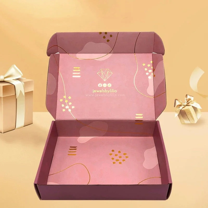 Hot Stamping Hard Foldable Corrugated Shipping Box Gift Shoes Clothing Paper Packaging Boxes With Custom Logo