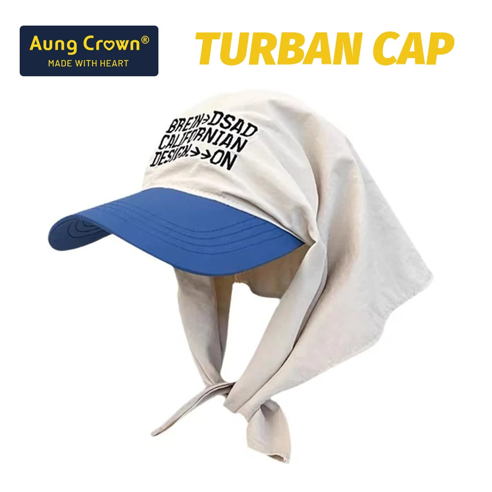 Custom Summer Folding Anti-UV Baseball Cap Outdoor UV Protection Turban Bandana Head Scarf Hat for Golf Sun Visor Other Sports