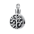 Life Tree Christian Stainless Steel Silver Plated Peaceful Tree Urn Pendant Necklace Infinity Memory Ash Keepsake Cremation