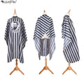 Wanmei Vintage Oiled Black Stripe Hair Cape Professional Hair Dressing Apron Cape Neck  protection