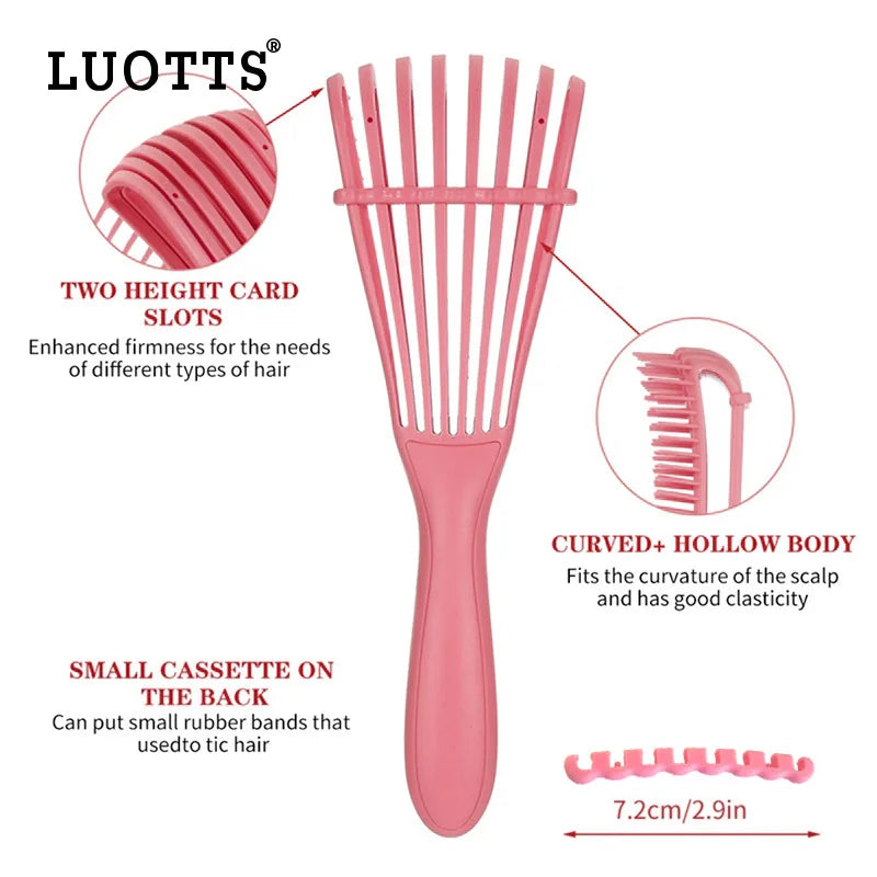 Wholesale Octopus Scalp Massage Hair Brush Comb Customized Logo Hairspray Hollow Color Waterproof Wet Dry Hair Use Hair Brush