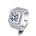 925 Sterling Silver Classic Overbearing Mosan Diamond Male Ring Fashion Star 5 Carat Wide Diamond Ring Manufacturers Wholesale